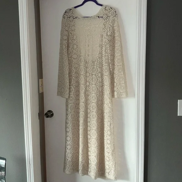 white christmas dresses Helen Jon Kendall Crochet Dress - Blue